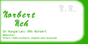 norbert meh business card