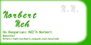 norbert meh business card
